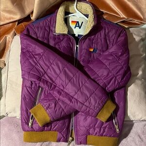 Aviator Nation jacket coat purple XS